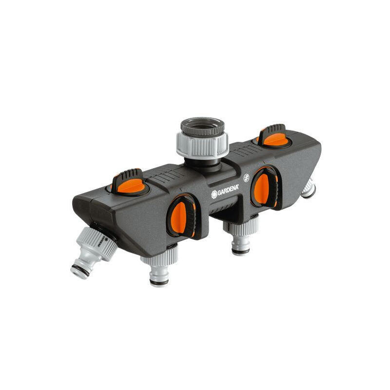 Gardena 8194-20 distribuidor de cuatro vÍas para manguera gris, naranja 1 pieza(s)