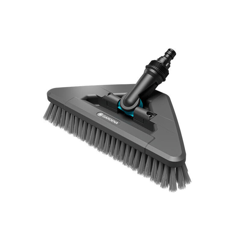 Gardena cepillo con mango cleansystem soft flex, cepillo de lavado gris, articulaciÓn giratoria 360° 18812-20