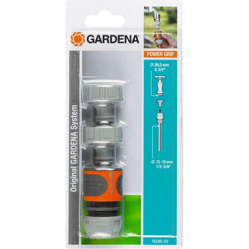 Gardena juego de conexiÓn para mangueras de 13 mm (1/2″) y 15 mm (5/8″), conector de grifo 18286-20