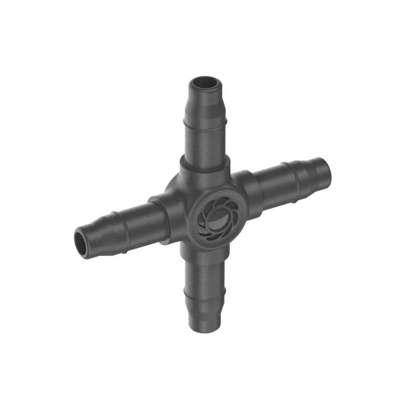 Gardena micro-drip-system travesaño de 4,6 mm (3/16″), conexión (gris oscuro, 10 piezas, modelo 2023) 13214-20