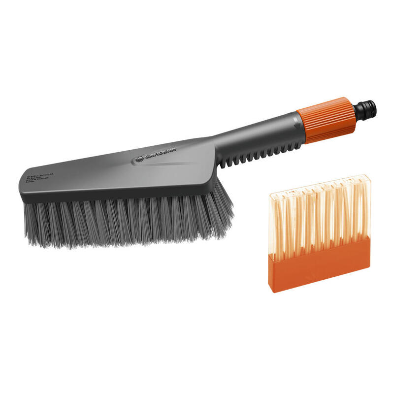 Gardena set de lavado cleansystem con cepillo de mano m suave, cepillo gris, incluye 10 barras de jabÓn 18863-20