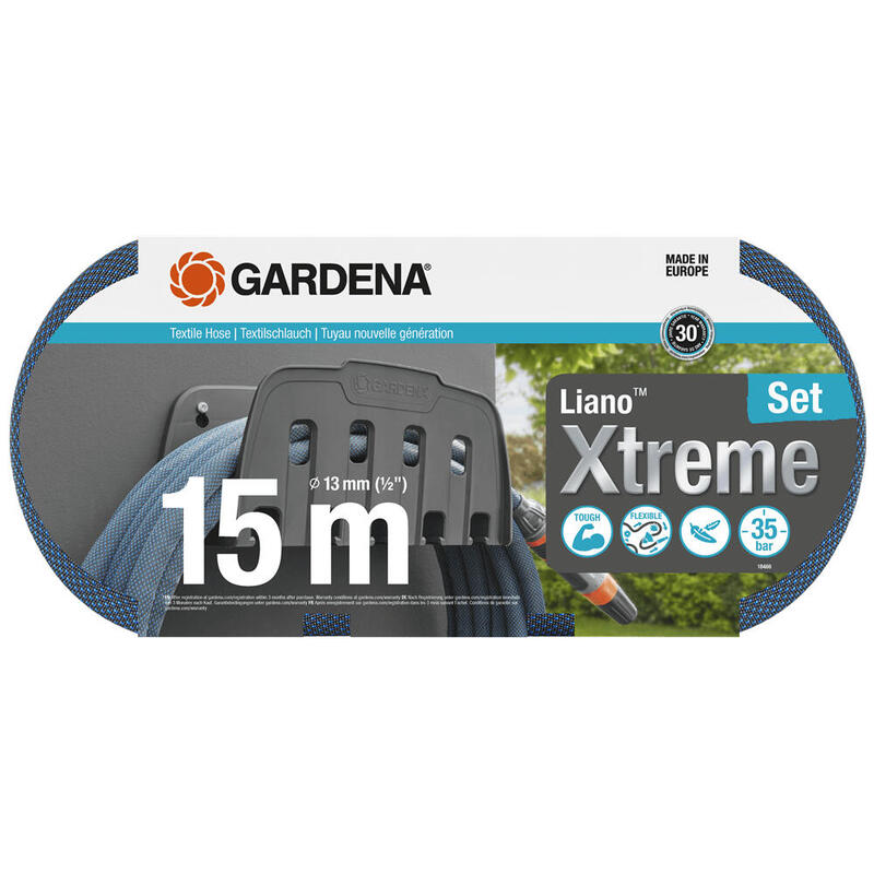 Gardena textile hose liano xtreme 1/2 , 15 m set + holder
