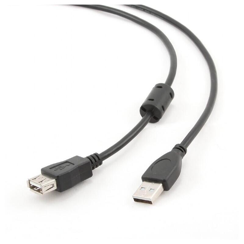 Gembird cable usb 2.0 (alargo) tipo a/m-a/h 4,50m negro ccf-usb2-amaf-15