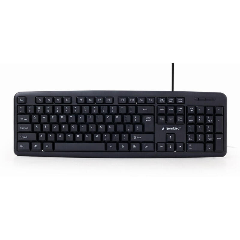 Gembird kb-u-103, teclado (rumano) usb 1.4m negro