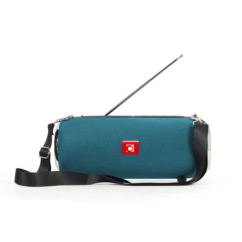 Gembird portÁtil bluetooth spk-bt-17-g radio fm, micrÓfono integrado, verde, usb, aux, microsd