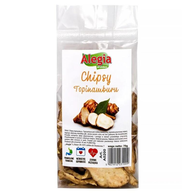 Golosina para roedores y conejos alegia jerusalem artichoke chips  70g