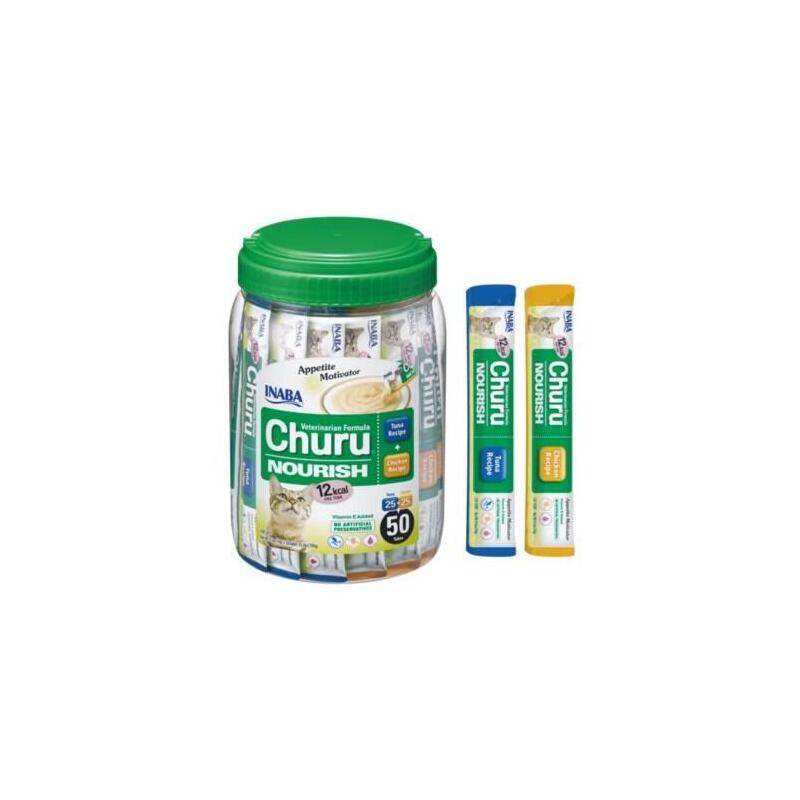 Goma para gatos inaba churu nourrish chicken and tuna  50×14 g