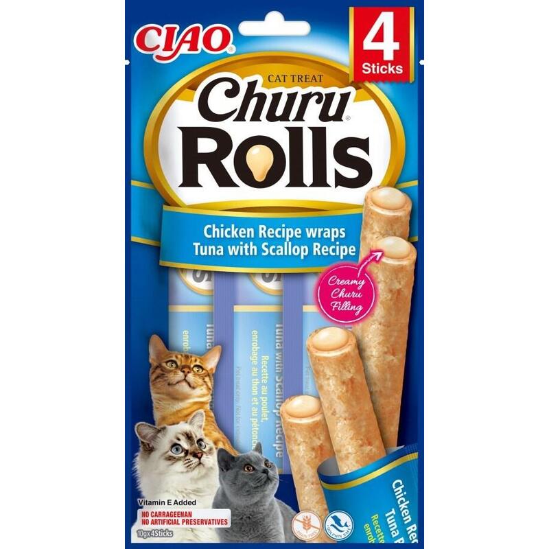 Goma para gatos  inaba churu rolls chicken recipe wraps tuna with scallop recipe  4×10 g