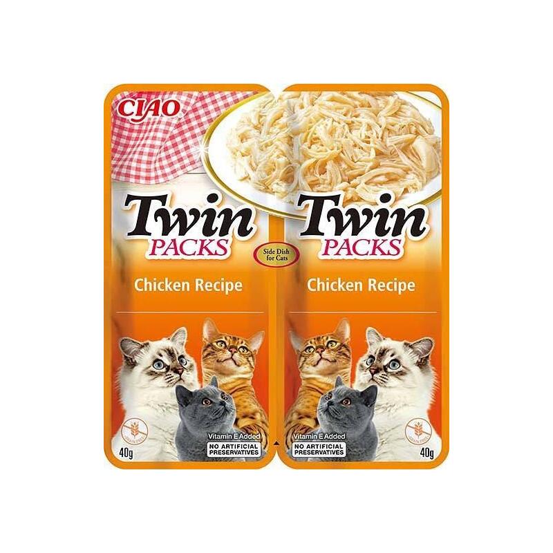 Goma para gatos inaba twin packs chicken  2 x 40g