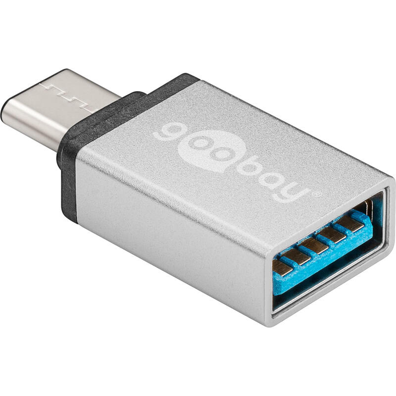 Goobay 56620 adaptador de cable usb c usb a plata