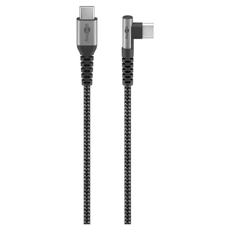 Goobay 64659 cable usb 1 m usb 2.0 usb c negro, gris