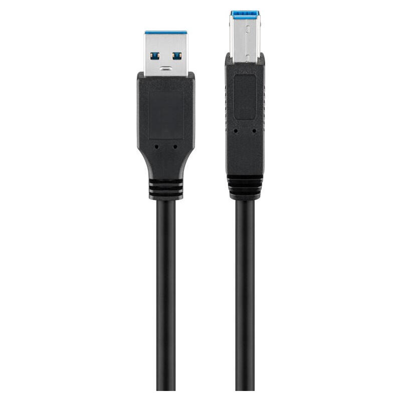 Goobay 93654 cable usb 3m usb 3.2 gen 1 (3.1 gen 1) usb a usb b impresora negro