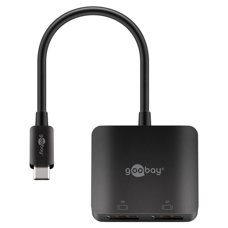 Goobay adaptador usb-c 4.0  2x displayport 60171