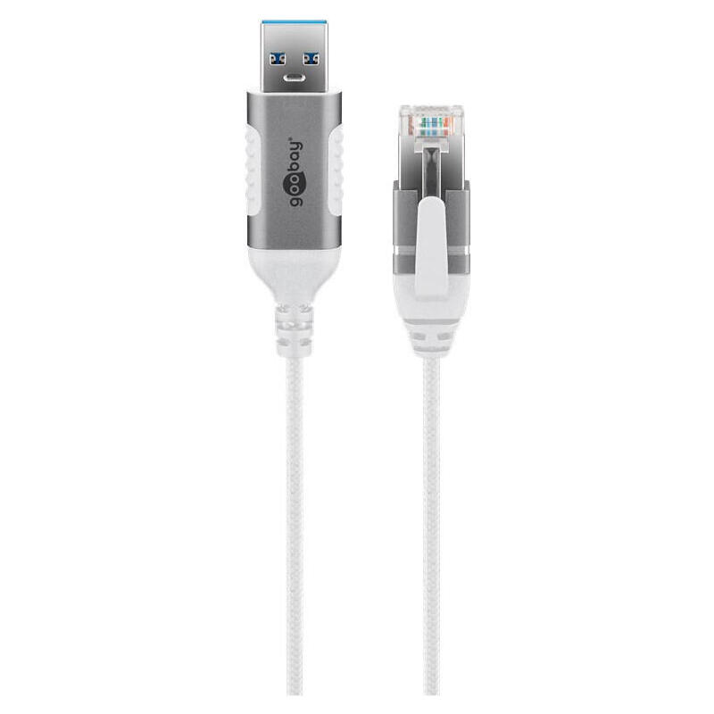 Goobay ethernet-adaptador cable usb-a 3.2 gen1  rj-45, slim 74379