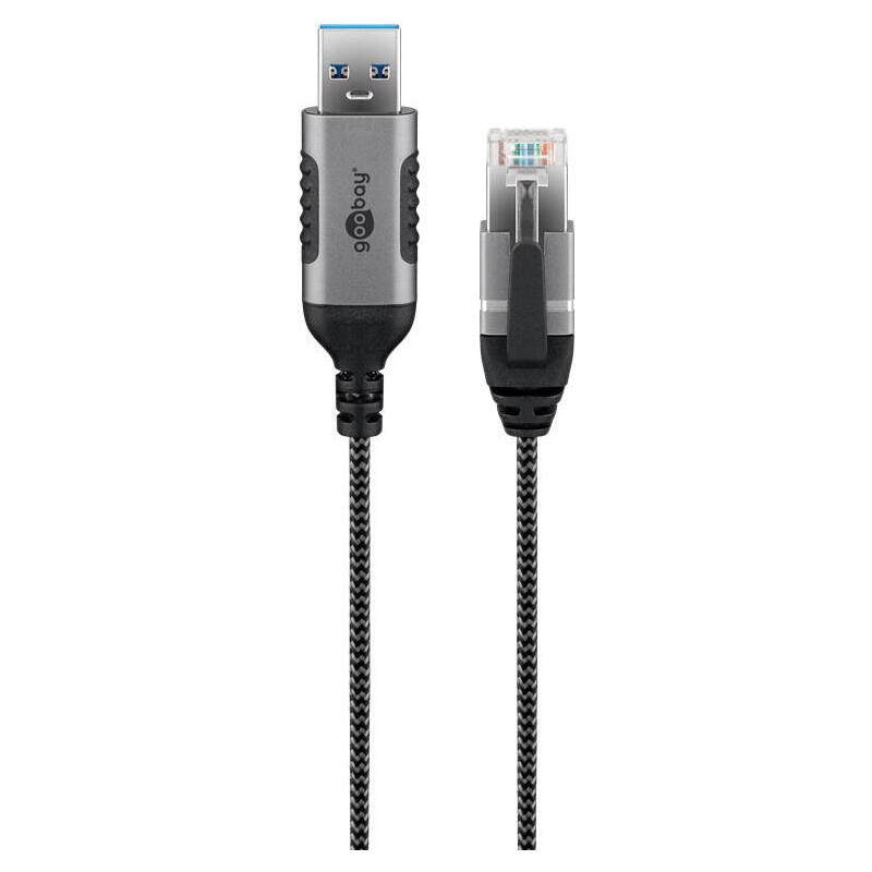 Goobay ethernet-adaptador cable usb-a 3.2 gen1  rj-45, slim 74396