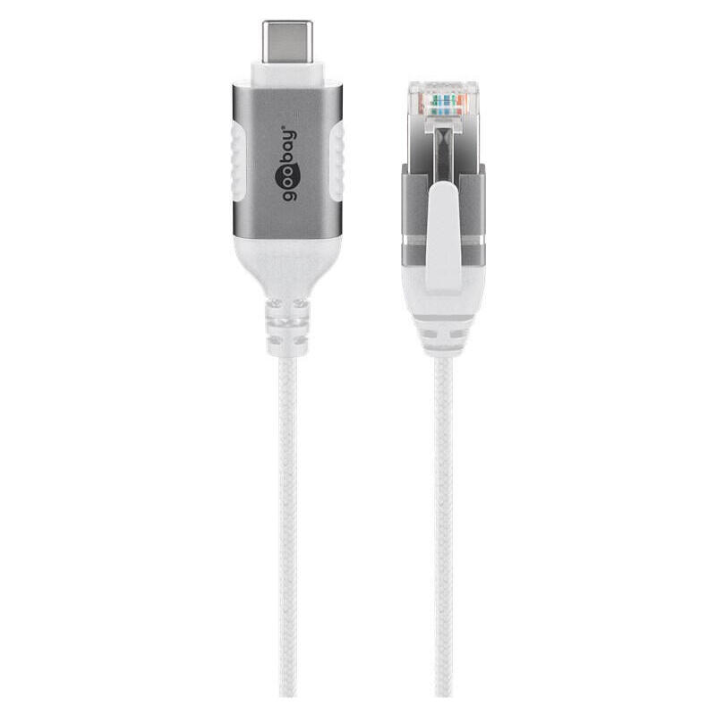 Goobay ethernet-adaptador cable usb-c 3.2 gen2  rj-45, slim 74388