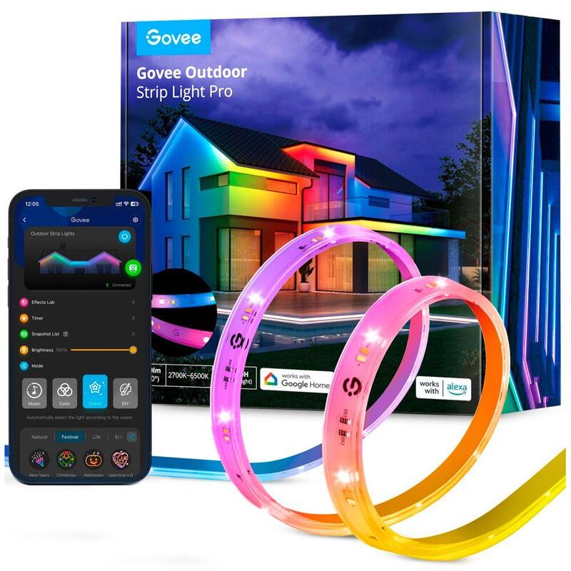 Govee rgbicww tira de luz led exterior, tira led 10 metros h70a13d1