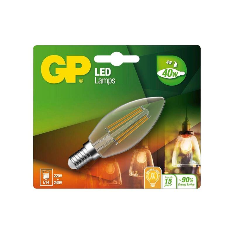Gp lighting filament candle e14 4w (40w)  470 lm      gp 078128