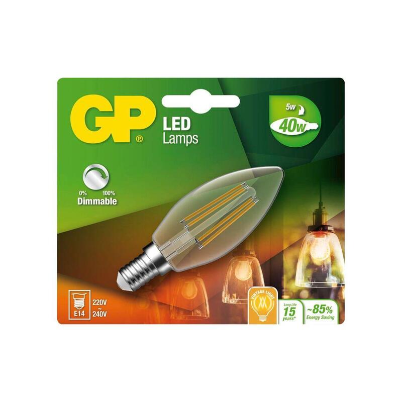 Gp lighting filament candle e14 5w (40w) dimm. 470 lm  gp078166
