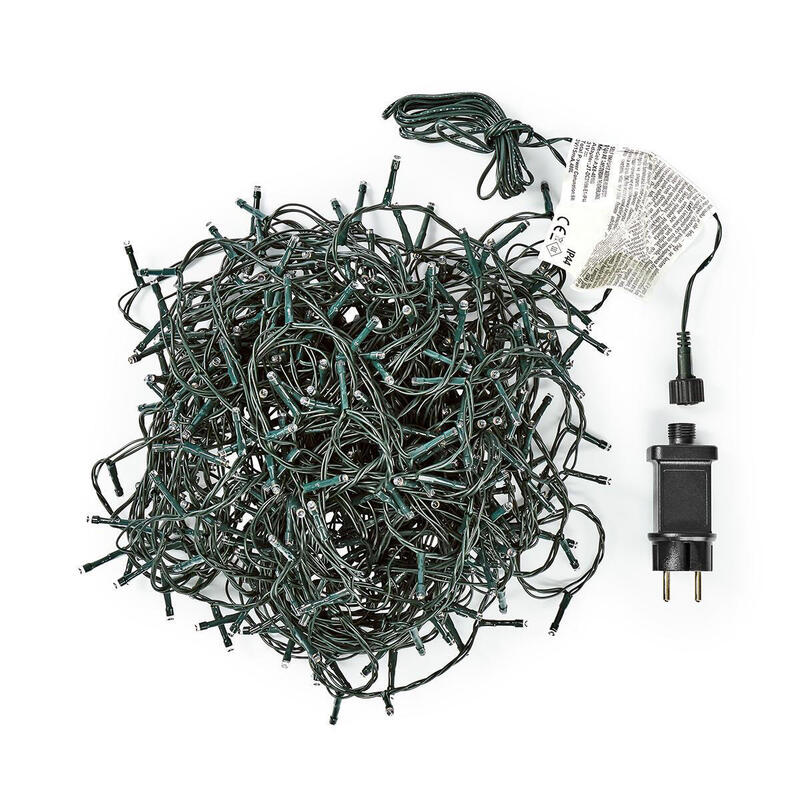 Guirnalda fija 120 leds blanco calido fija 220v 12m ip44