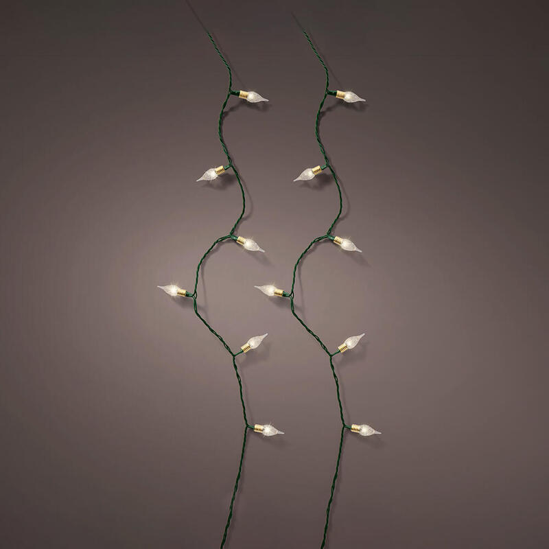 Guirnalda led color blanco cÁlido 8 funciones efecto centello para interior 1790cm 493275