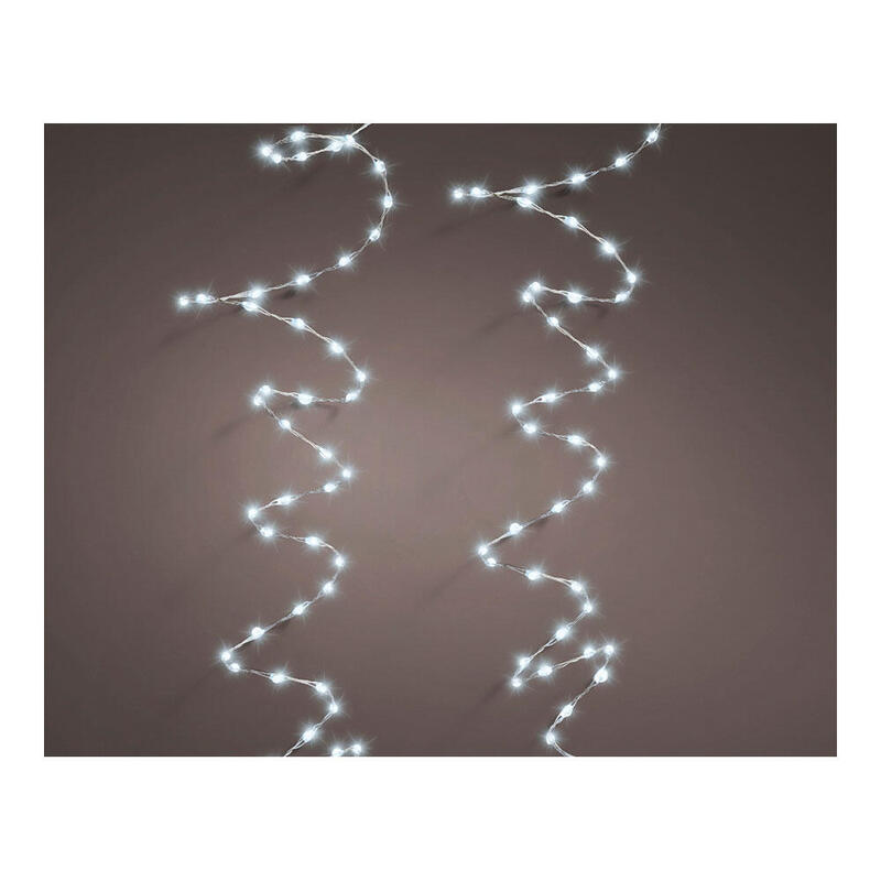 Guirnalda micro led extra dense luz fria parpadeante 14m 567l cable plata