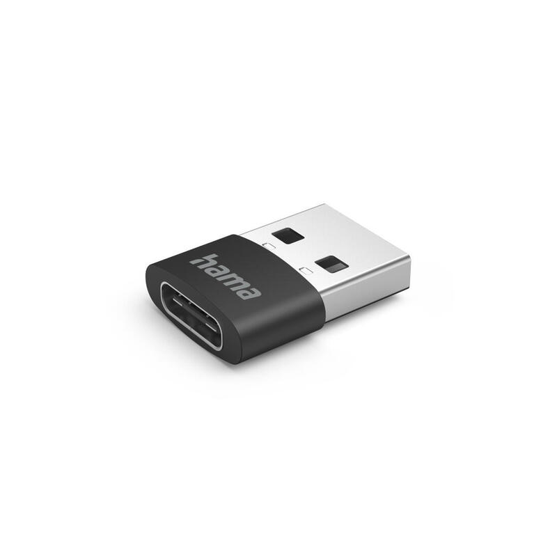Hama | adaptador usb a a usb c (480 mbps, usb 2.0, doble pantalla, compatible con tablets, teléfonos, universal) color negro