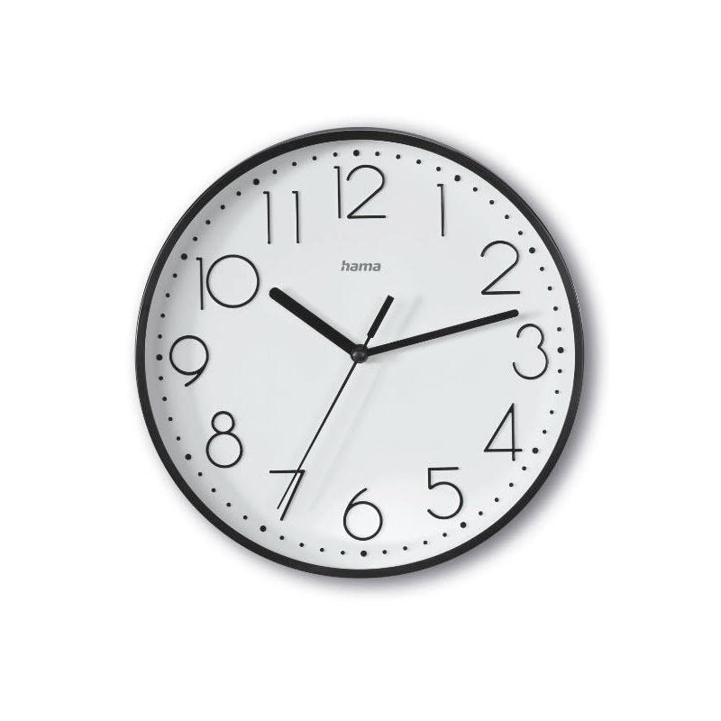 Hama reloj de pared salina, negro