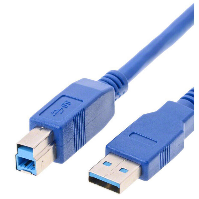 Helos cable usb 3.0 macho a macho b, 1,8 m azul