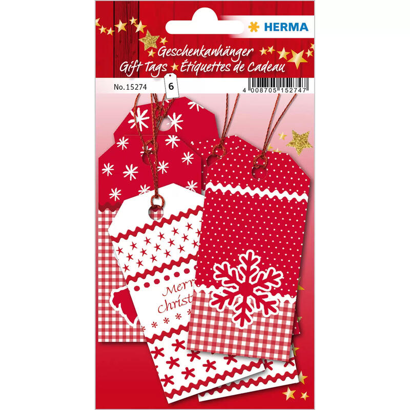 Herma etiquetas de regalo de navidad navidad blanca 6 piezas