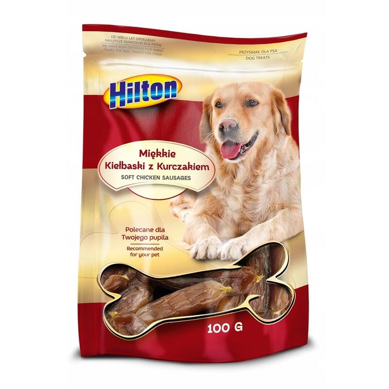 Hilton salchichas blandas con pollo para perros – 100 g