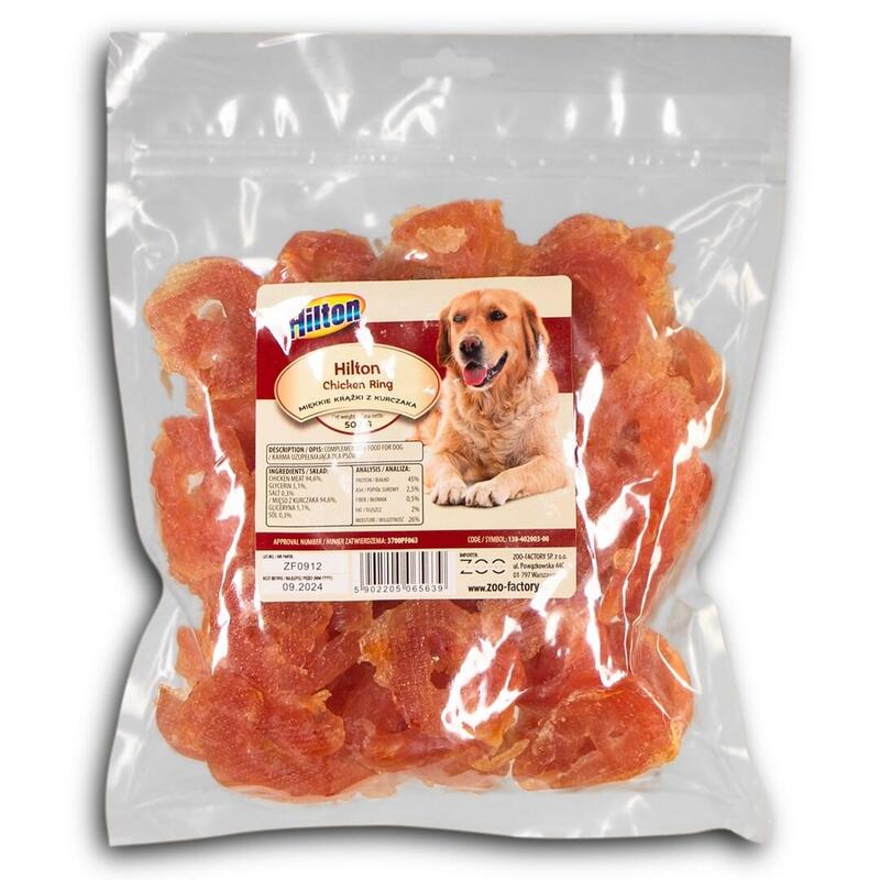 Hilton soft chicken ring – golosina para perros – 500 g