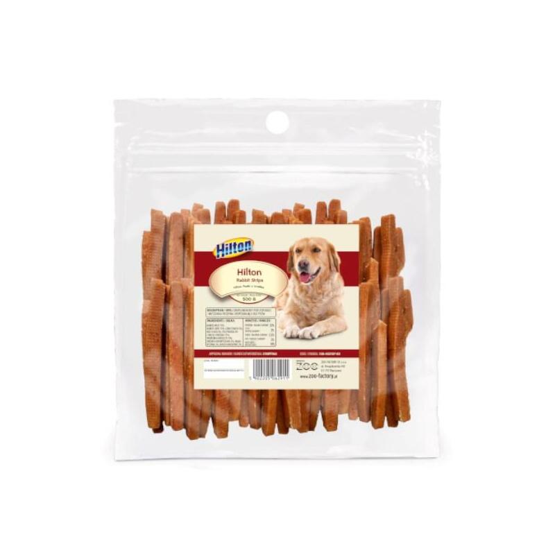 Hilton tiras de conejo – delicia para perros – 500g