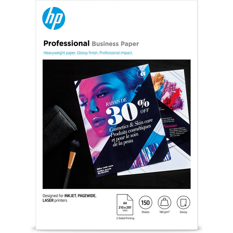 Hp papel profesional glossybiz gls 180g a4 150h fsc