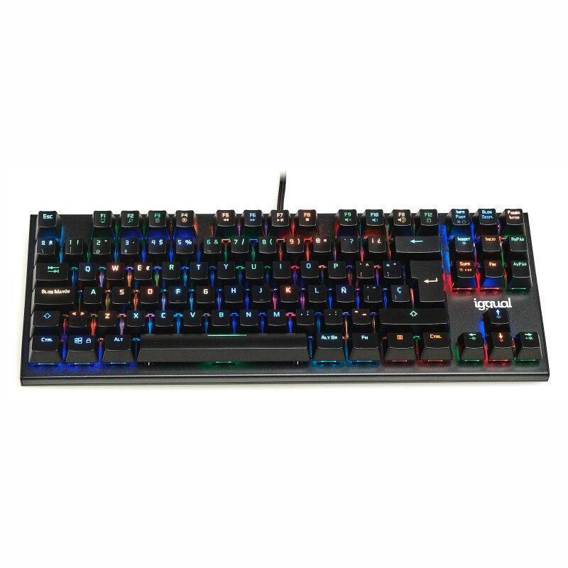 Iggual teclado gaming tkl mecÁnico onyx rgb negro