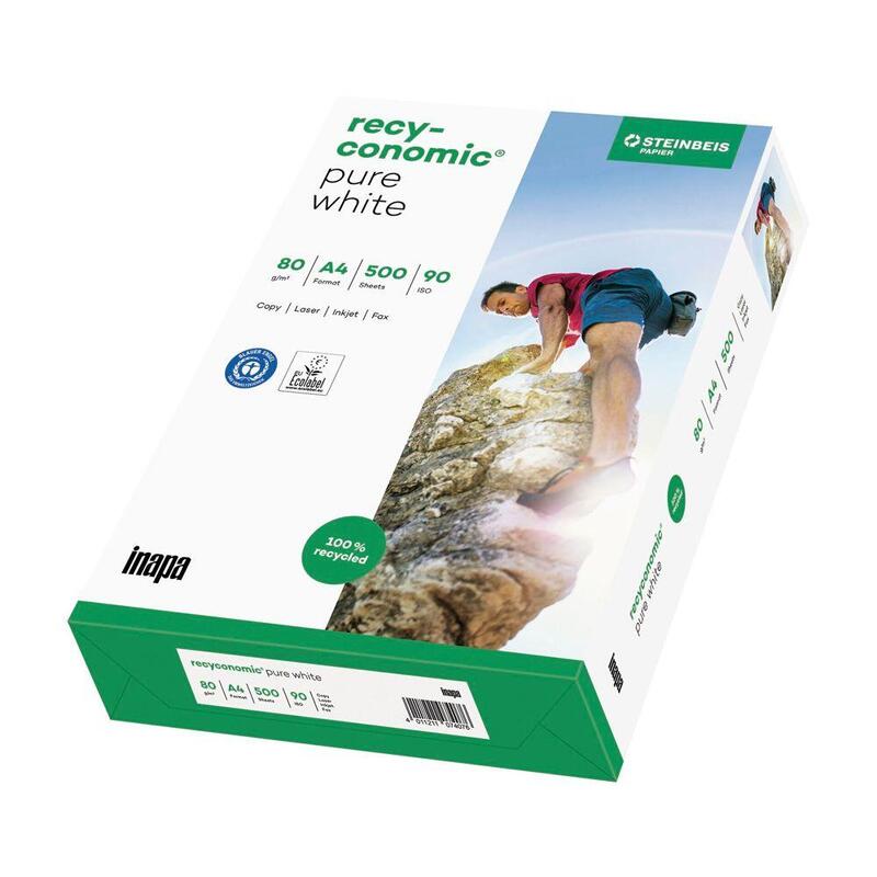 Inapa recyconomic blanco puro a4, papel din a4 (500 hojas), 80 g/m²