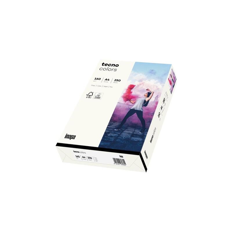 Inapa tecno colores blanco a4, papel din a4 (250 hojas), 160 g/m² 2100011387