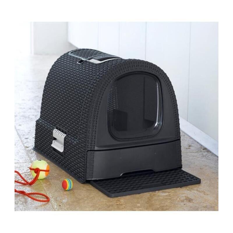 Inodoro para gatos color grafito/gris