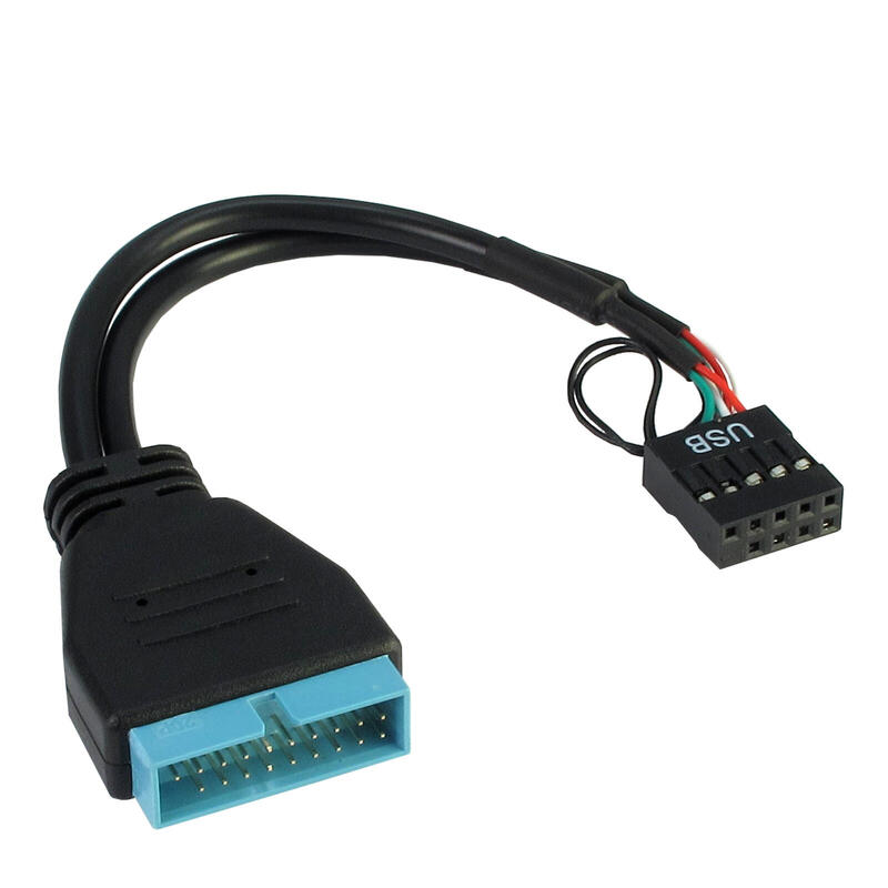 Inter-tech 88885217 adaptador de cable usb 3.0 usb 2.0 negro