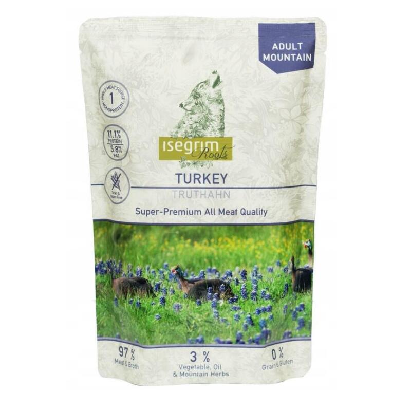 Isegrim alimento hÚmedo vapor el perro sobre turquÍa salsefia aceite de girasol 410g