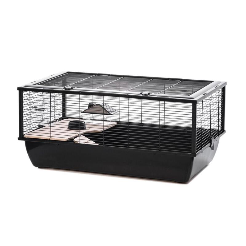 Jaula para un hamster inter-zoo bob + wood black