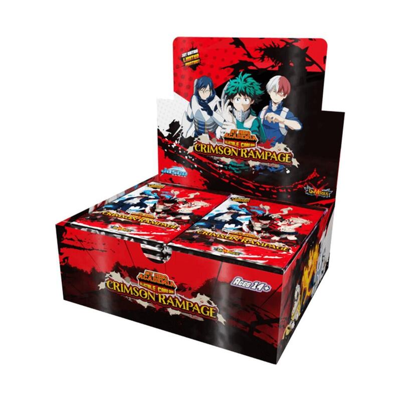 Juego de cartas my hero academia booster pack crimson rampage 1 sobre