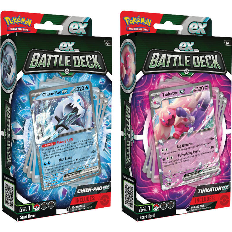 Juego de cartas pokemon tcg ex battle deck chien pao & tink aton