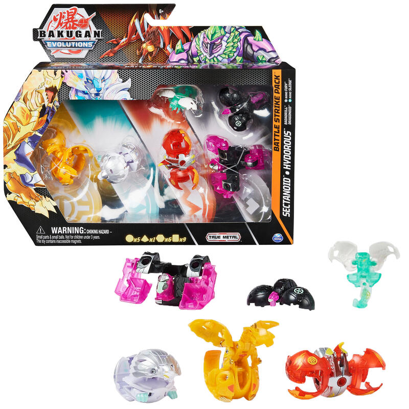 Juego de habilidad spin mamer bakugan evolutions battle mrike 6er-pack, geschicklichkeitsspiel 6064655