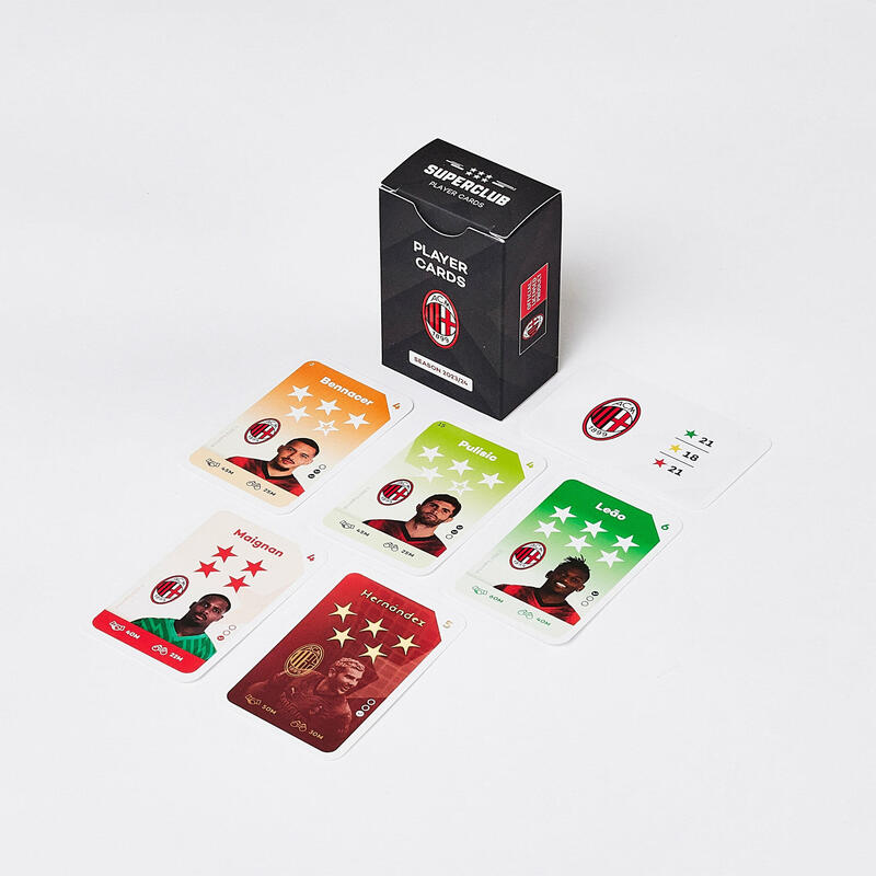 Juego de mesa superclub ac milan player cards 2023 24 ingles