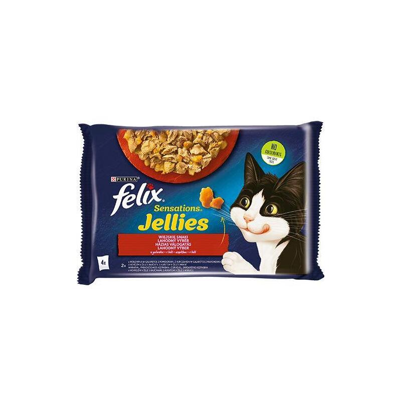 Karma felix sensations ternera pollo 4x85g