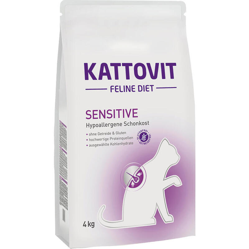 Kattovit sensitive 4kg alimento seco para gatos adult