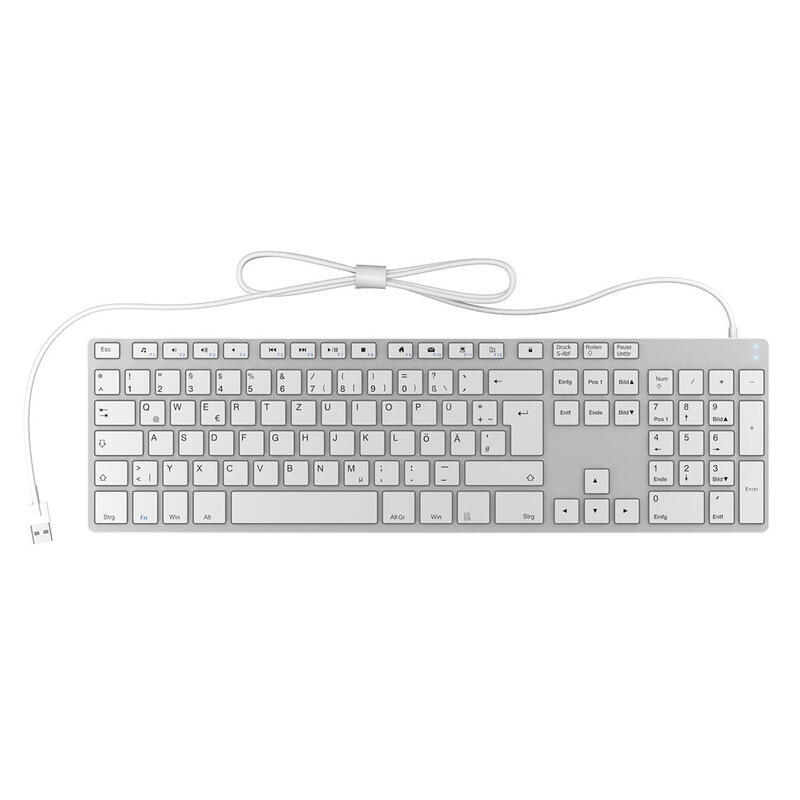 Keysonic ksk-8022bt teclado bluetooth qwertz alemÁn plata