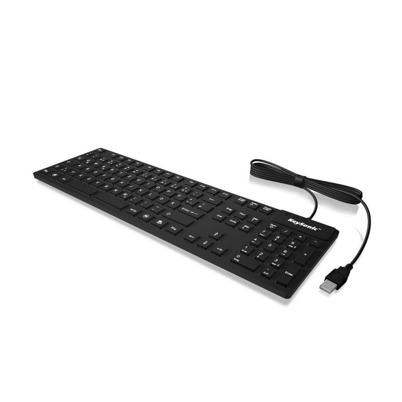 Keysonic ksk-8030in teclado (inglÉs ) usb qwerty negro