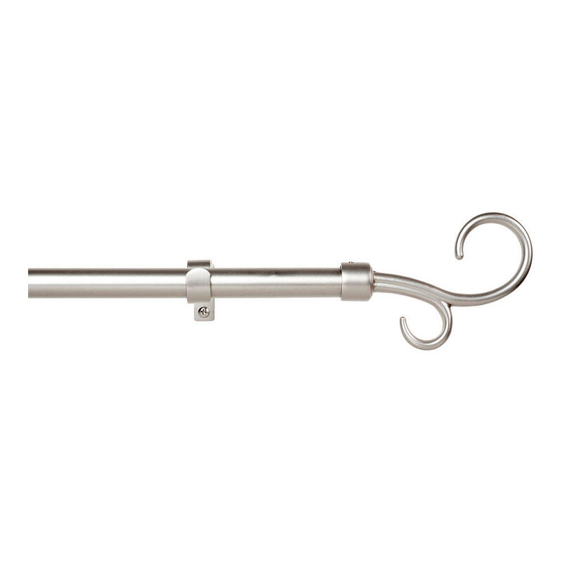Kit barra cortina baculo extensible de 160 a 300cm plata stor planet
